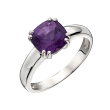 AMETHYST ELEMENTS SILVER RING